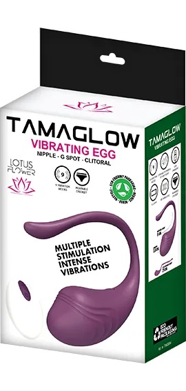 Ovetto vibrante con telecomando Tamaglow viola